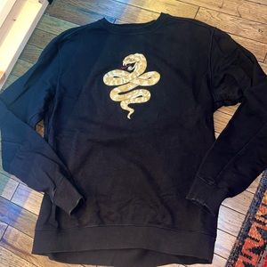 Maharishi “adder” crew sweat, black large